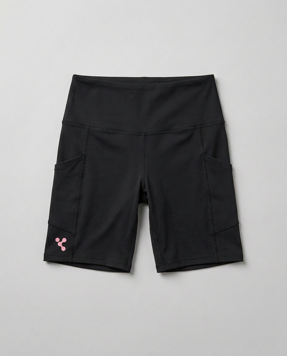 Flat lay preview of black Inner Circle shorts